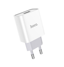 Мережевий зарядний пристрій HOCO C81A Asombroso single port charger set(Micro) White