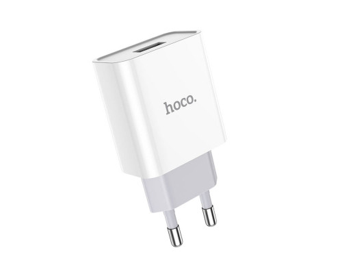 Мережевий зарядний пристрій HOCO C81A Asombroso single port charger set(Micro) White