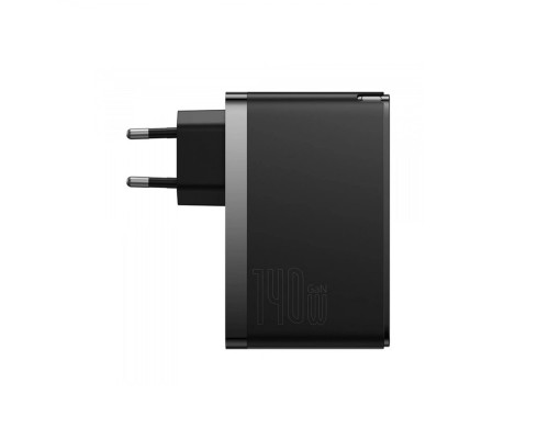 МЗП Baseus GaN5 Pro Fast Charger 2C+U 140W EU Black(With Superior Series Fast Charging Data Cable Type-C to Type-C 240W（48V/5A） 1m Black)