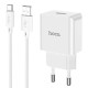 Мережевий зарядний пристрій HOCO C106A Leisure single port charger set(Type-C) White