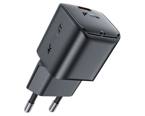 Мережевий зарядний пристрій ACEFAST A73 mini PD20W GaN USB-C charger Black