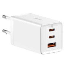 МЗП Baseus GaN5 Pro Fast Charger 2C+U 65W EU White(Include：Baseus Xiaobai series fast charging Cable Type-C to Type-C 100W(20V/5A) 1m White）