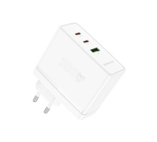 Мережевий зарядний пристрій BOROFONE BN11 Imperial PD100W three-port(2C1A) charger White