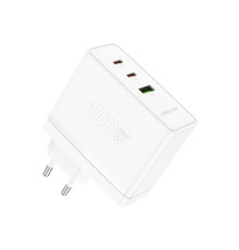 Мережевий зарядний пристрій BOROFONE BN11 Imperial PD100W three-port(2C1A) charger White