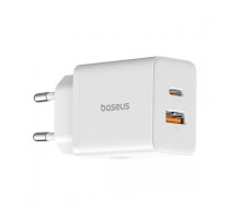 Мережевий зарядний пристрій Baseus Cube Fast Charger C+U 30W EU Moon White