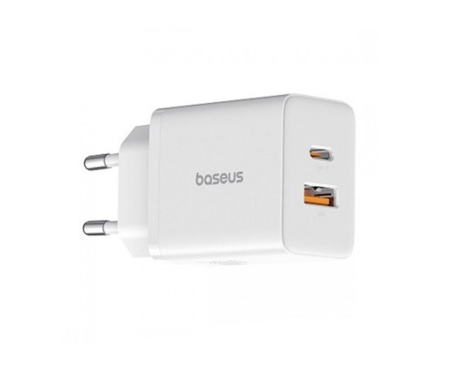 Мережевий зарядний пристрій Baseus Cube Fast Charger C+U 30W EU Moon White