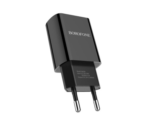 Мережевий зарядний пристрій BOROFONE BA20A Sharp single port charger set(Type-C) Black