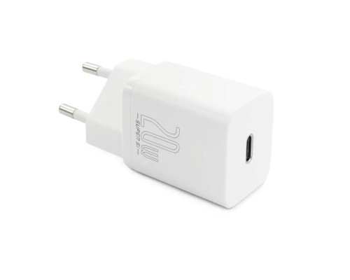 Мережевий зарядний пристрій Baseus Super Si 1C 20W With Simple Wisdom Data Cable Type-C/iP 1m White