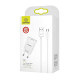 МЗП Usams T21 Charger kit T18 single USB EU charger +Uturn Type-C cable White