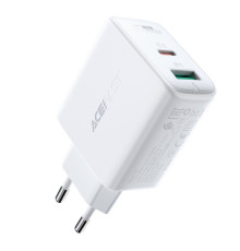 Мережевий зарядний пристрій ACEFAST A5 PD32W(USB-C+USB-A) dual port charger White