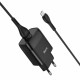 Мережевий зарядний пристрій HOCO C72Q Glorious single port QC3.0 charger set(Micro) Black