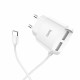 Мережевий зарядний пристрій HOCO C59A Mega joy double port charger for Type-C White