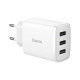 Мережевий зарядний пристрій Baseus Compact Charger 3U 17W EU White