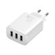 Мережевий зарядний пристрій Baseus Compact Charger 3U 17W EU White