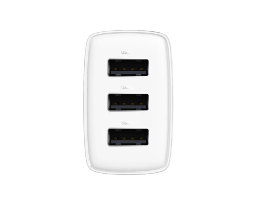 Мережевий зарядний пристрій Baseus Compact Charger 3U 17W EU White