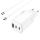 Мережевий зарядний пристрій HOCO N16 Scenery 65W three-port(2C1A) charger set(Type-C to Type-C) White