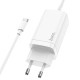 Мережевий зарядний пристрій HOCO N16 Scenery 65W three-port(2C1A) charger set(Type-C to Type-C) White