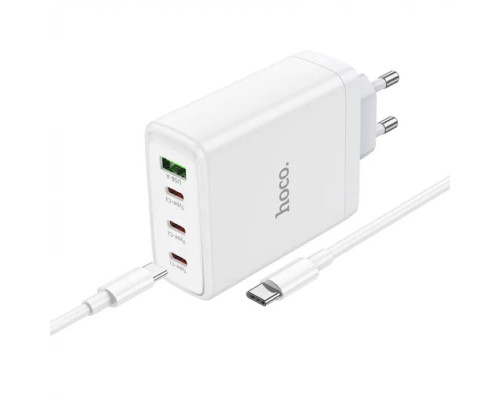 Мережевий зарядний пристрій HOCO N31 Leader PD100W four-port(3C1A) fast charger set(Type-C to Type-C) White