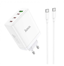 Мережевий зарядний пристрій HOCO N31 Leader PD100W four-port(3C1A) fast charger set(Type-C to Type-C) White