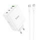 Мережевий зарядний пристрій HOCO N31 Leader PD100W four-port(3C1A) fast charger set(Type-C to Type-C) White