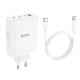 Мережевий зарядний пристрій HOCO N31 Leader PD100W four-port(3C1A) fast charger set(Type-C to Type-C) White