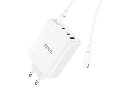 Мережевий зарядний пристрій HOCO N31 Leader PD100W four-port(3C1A) fast charger set(Type-C to Type-C) White