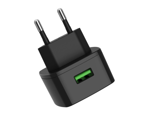 Мережевий зарядний пристрій HOCO C70A Cutting-edge single port QC3.0 charger Black