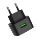 Мережевий зарядний пристрій HOCO C70A Cutting-edge single port QC3.0 charger Black