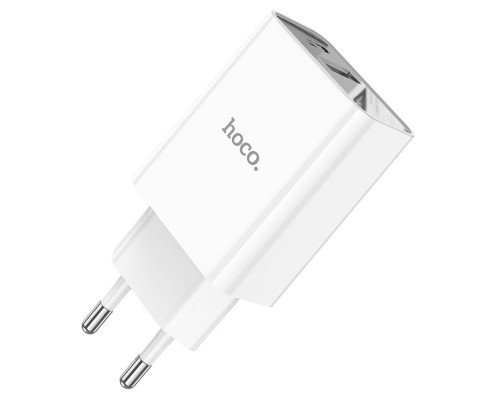 Мережевий зарядний пристрій HOCO C100A PD20W+QC3.0 charger with digital display White