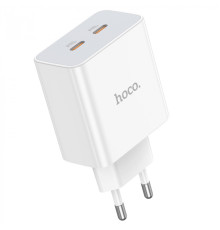 Мережевий зарядний пристрій HOCO C108A Leader PD35W dual port(2C) charger White