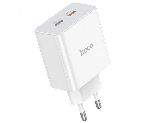 Мережевий зарядний пристрій HOCO C108A Leader PD35W dual port(2C) charger White