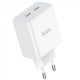 Мережевий зарядний пристрій HOCO C108A Leader PD35W dual port(2C) charger White