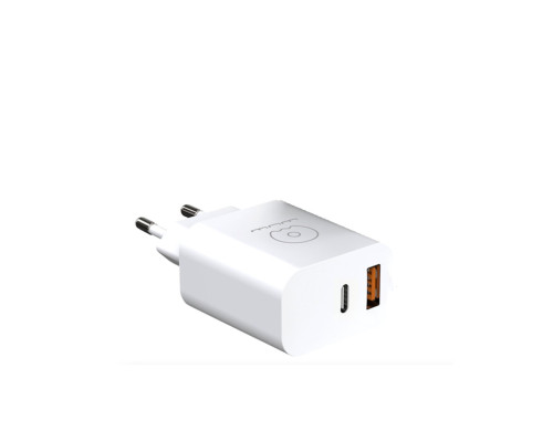 Зарядний пристрій WUW-C172 20W PD USB-C + USB QC3.0 18W white