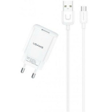 МЗП Usams T21 Charger kit T18 single USB EU charger +Uturn Micro cable White