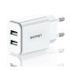 Мережевий зарядний пристрій Usams US-CC090 T24 2.1A Dual USB Travel Charger (EU) White