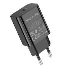 Мережевий зарядний пристрій BOROFONE BA65A Single port PD20W charger Black