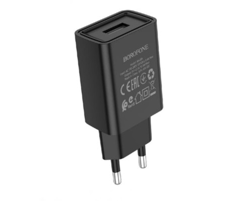 Мережевий зарядний пристрій BOROFONE BA68A Glacier single port charger Black