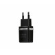 Мережевий зарядний пристрій HOCO C12 Smart dual USB (iP cable)charger set Black