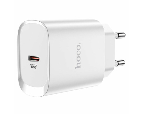 Мережевий зарядний пристрій HOCO N14 Smart Charging single port PD20W charger White