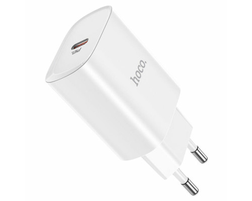 Мережевий зарядний пристрій HOCO N14 Smart Charging single port PD20W charger White