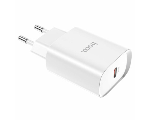 Мережевий зарядний пристрій HOCO N14 Smart Charging single port PD20W charger White