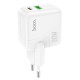 Мережевий зарядний пристрій HOCO C111A Lucky dual-port PD30W+QC3.0 charger White