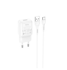 Мережевий зарядний пристрій HOCO C96A single port charger set(Type-C) White