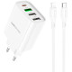 Мережевий зарядний пристрій BOROFONE BA79A Clever four-port PD20W(1C3A) charger set(C to iP) White