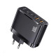 Мережевий зарядний пристрій Usams US-CC145 T44 100W 4 Ports GaN Fast 2A+2C Charger (EU) Black