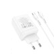 Мережевий зарядний пристрій HOCO N33 Start three-port PD35W(2C1A) charger set(C to iP) White