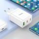 Мережевий зарядний пристрій HOCO N33 Start three-port PD35W(2C1A) charger set(C to iP) White