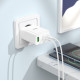 Мережевий зарядний пристрій HOCO N33 Start three-port PD35W(2C1A) charger set(C to iP) White