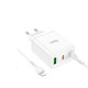 Мережевий зарядний пристрій HOCO N33 Start three-port PD35W(2C1A) charger set(C to iP) White