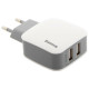 Мережевий зрядний пристрій Baseus 2хUSB Wall Charger Letour White+Gray